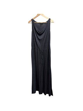 Massimo Women’s Jersey Knit Cowl Neck Drawstring Maxi Dress M Resort Pool Cruise